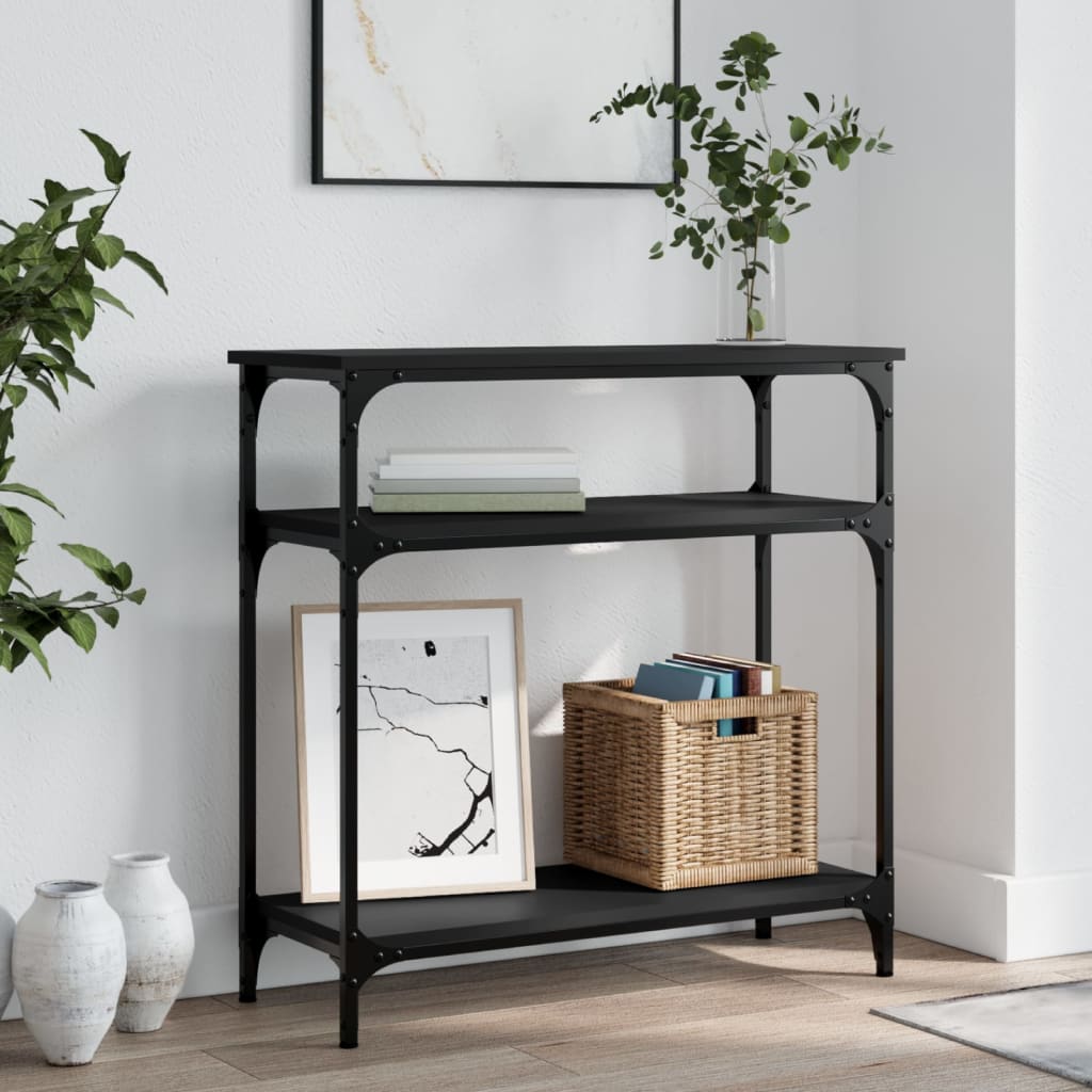 Konzolni stol crni 75 x 29 x 75 cm od konstruiranog drva