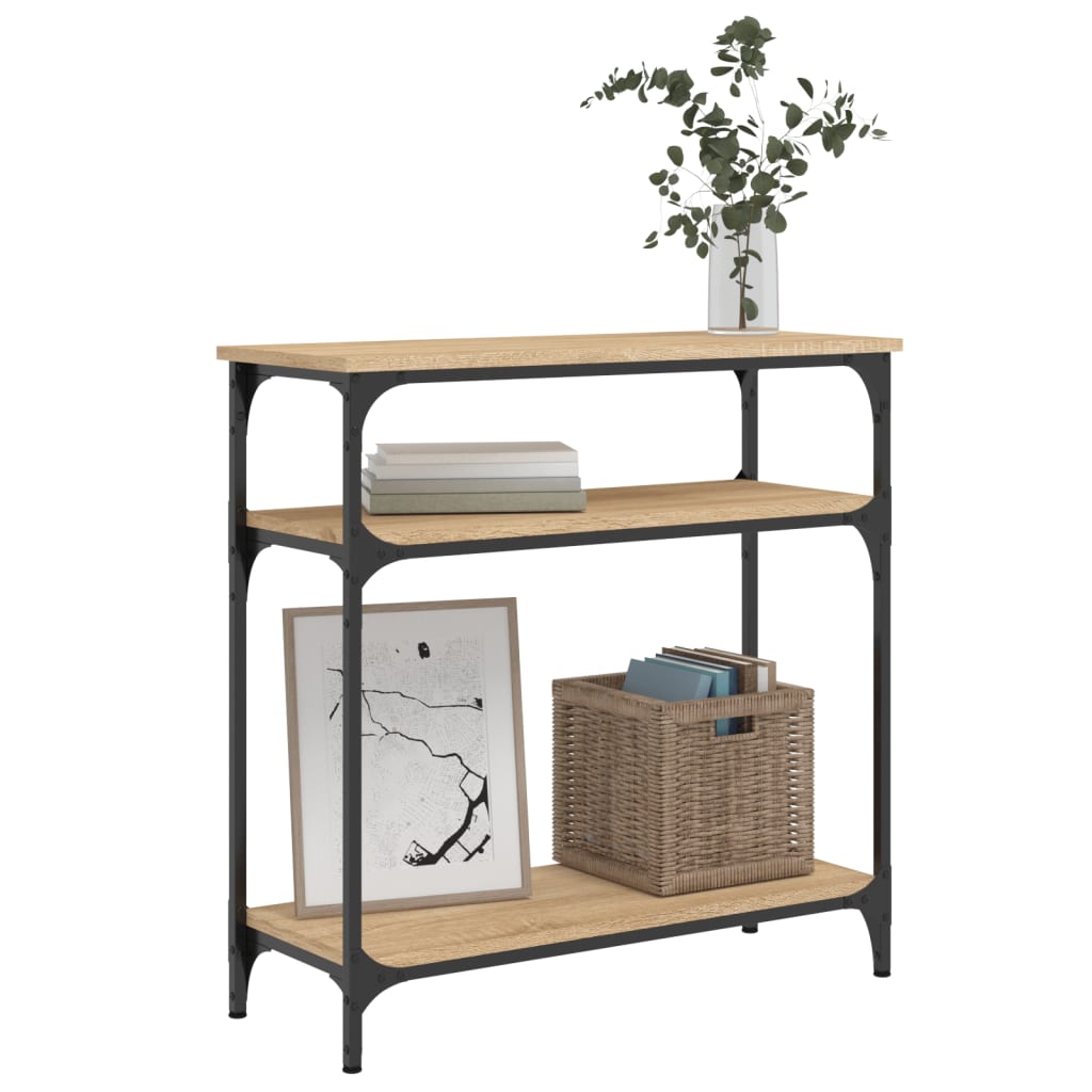 Konzolni stol boja hrasta sonome 75x29x75 cm konstruirano drvo