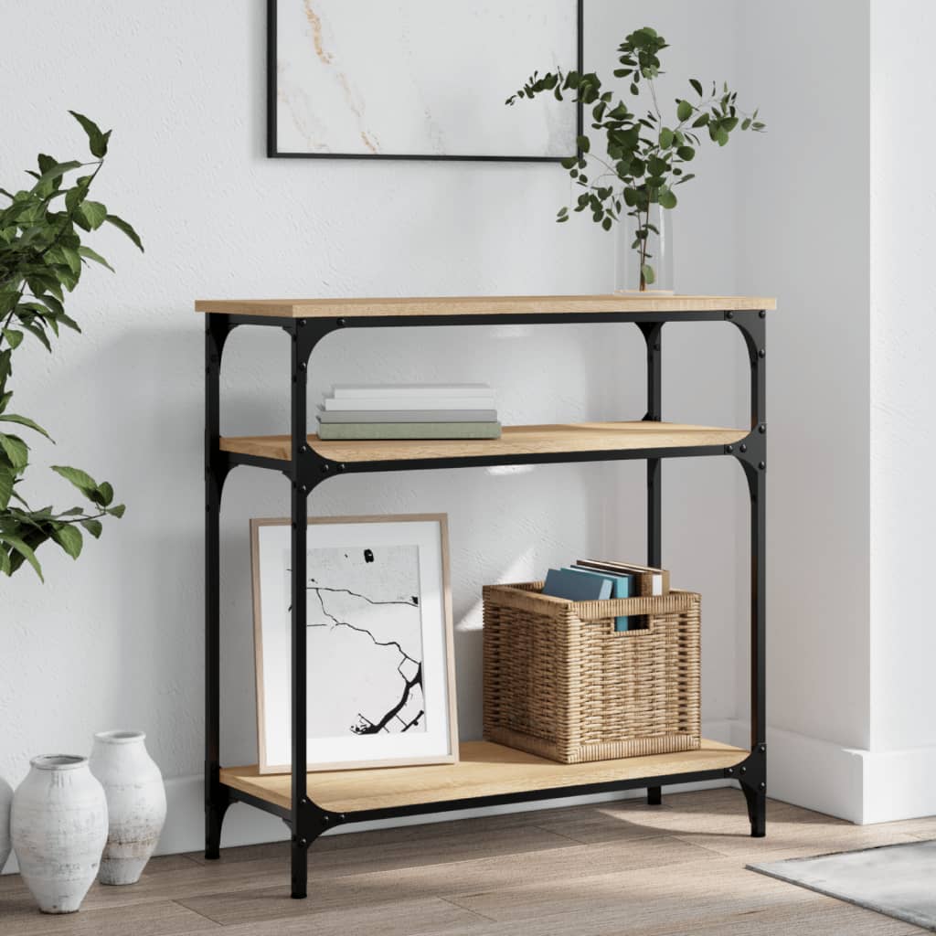 Konzolni stol boja hrasta sonome 75x29x75 cm konstruirano drvo