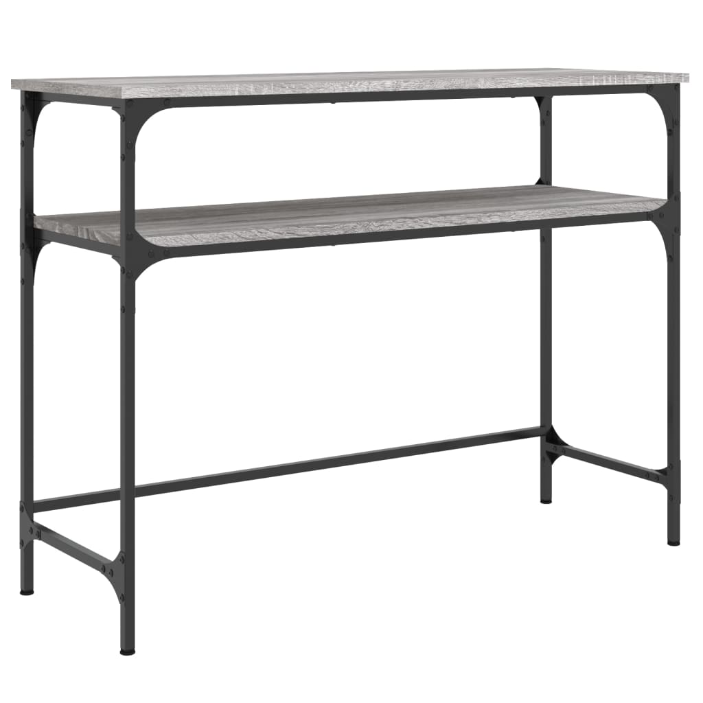 Konzolni stol siva boja hrasta 100x35,5x75 cm konstruirano drvo