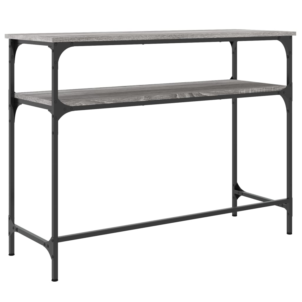 Konzolni stol siva boja hrasta 100x35,5x75 cm konstruirano drvo