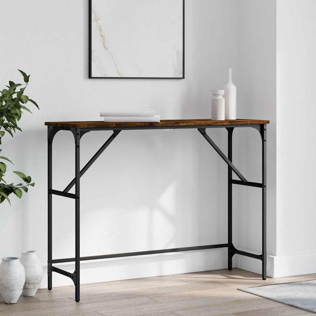 Konzolni stol boja hrasta 100x32x75 cm od konstruiranog drva