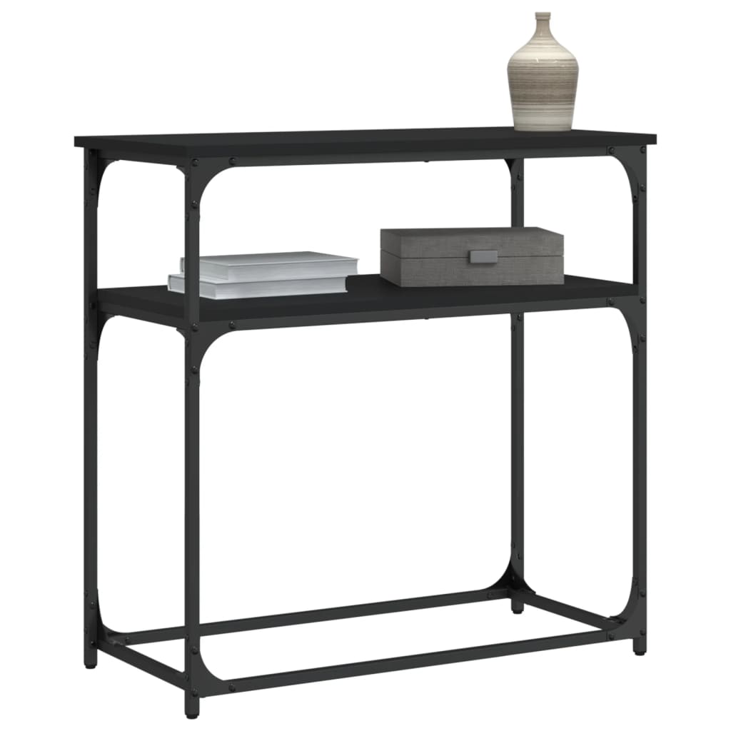 Konzolni stol crni 75 x 35,5 x 75 cm od konstruiranog drva