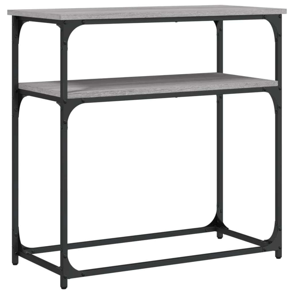 Konzolni stol siva boja hrasta 75x35,5x75 cm konstruirano drvo