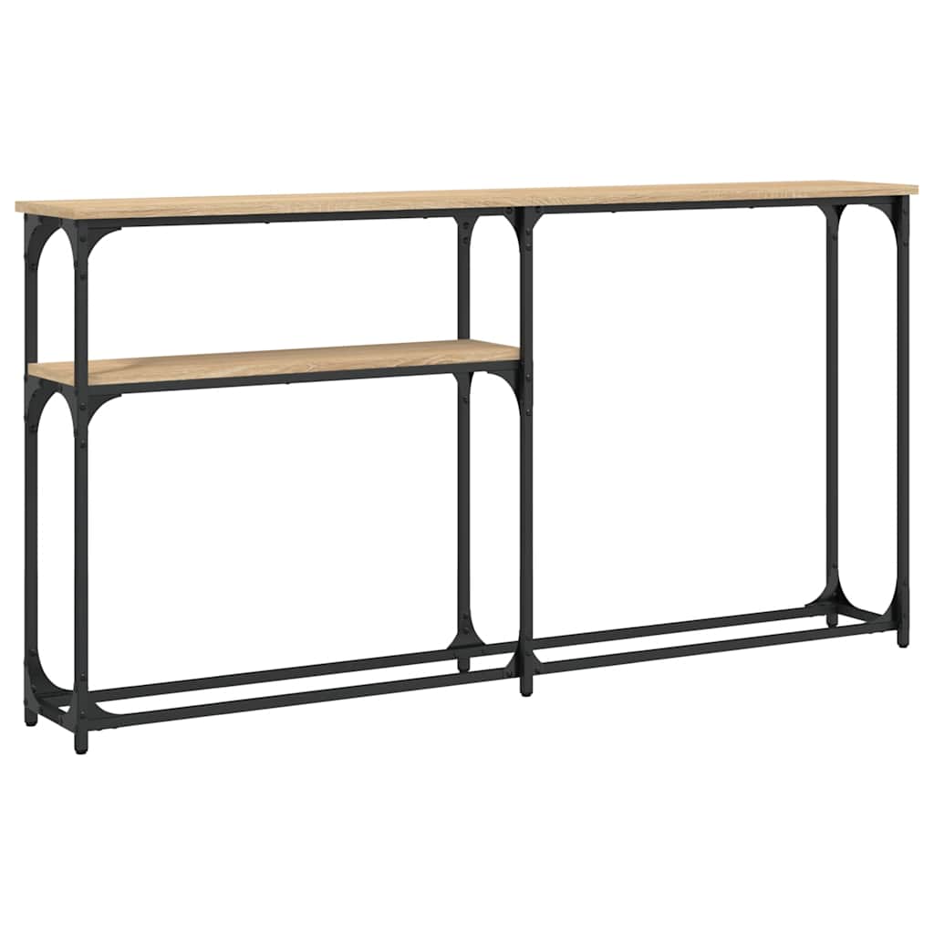 Konzolni stol boja hrasta 90 x 22,5 x 75 cm konstruirano drvo