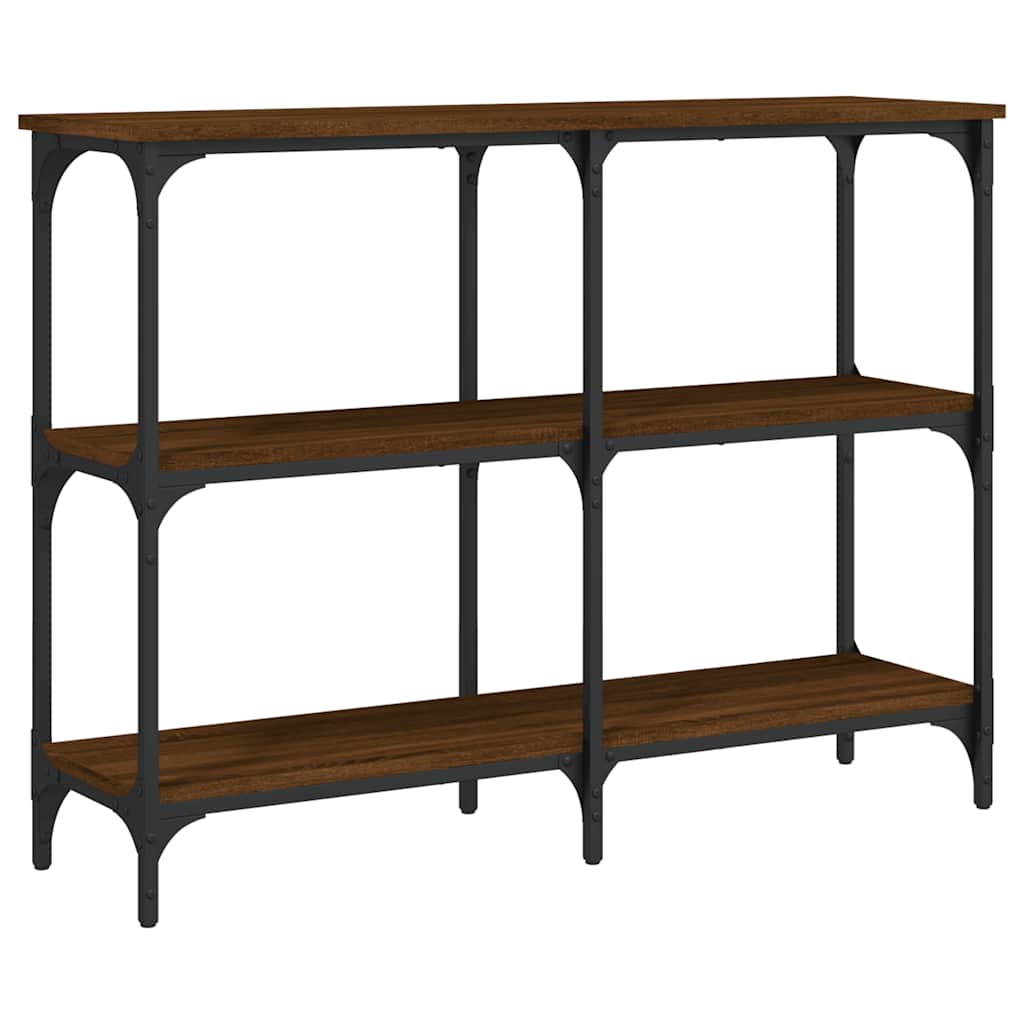 Konzolni stol boja smeđeg hrasta 100x29x75 cm konstruirano drvo