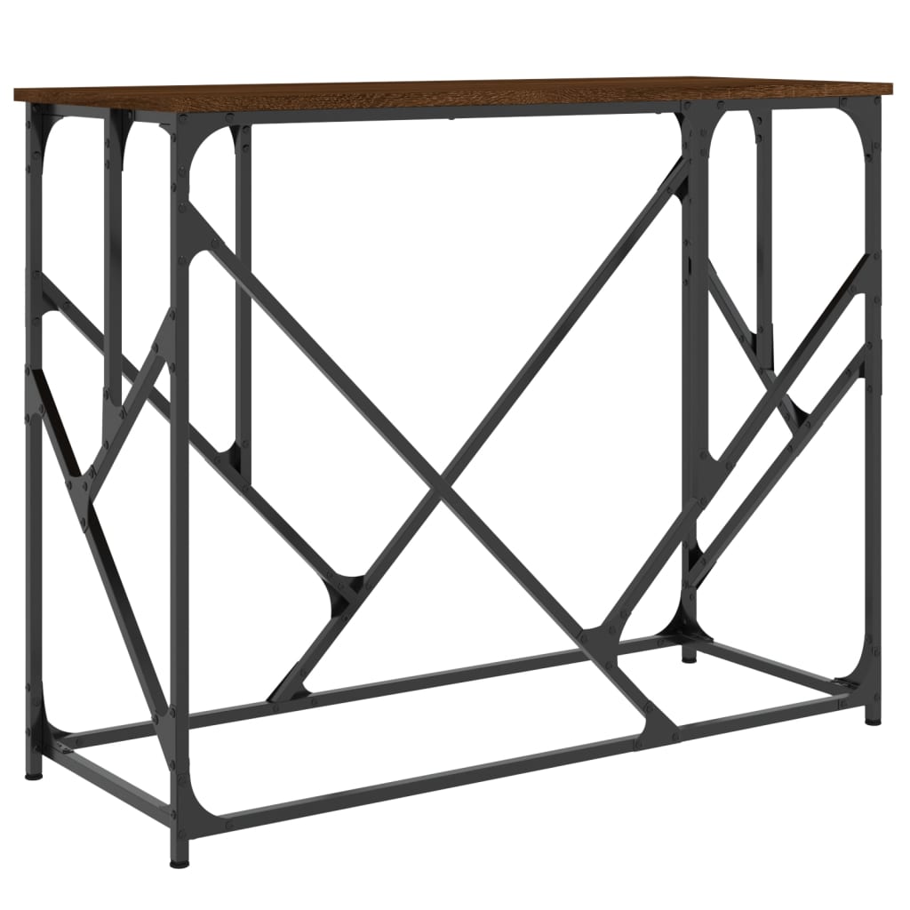 Konzolni stol boja smeđeg hrasta 100x40x80 cm konstruirano drvo