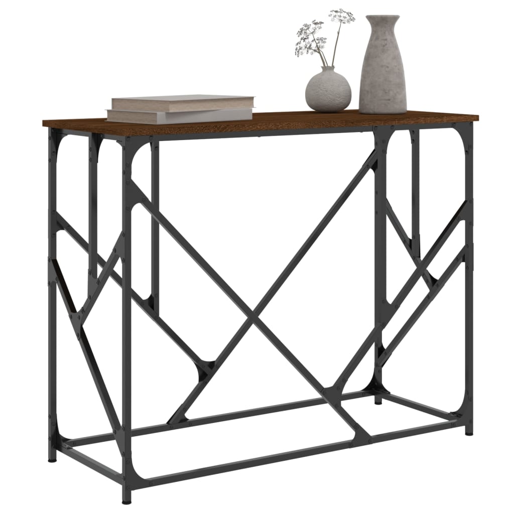 Konzolni stol boja smeđeg hrasta 100x40x80 cm konstruirano drvo