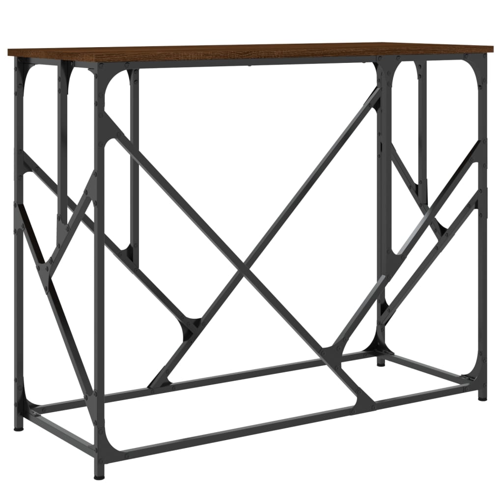 Konzolni stol boja smeđeg hrasta 100x40x80 cm konstruirano drvo
