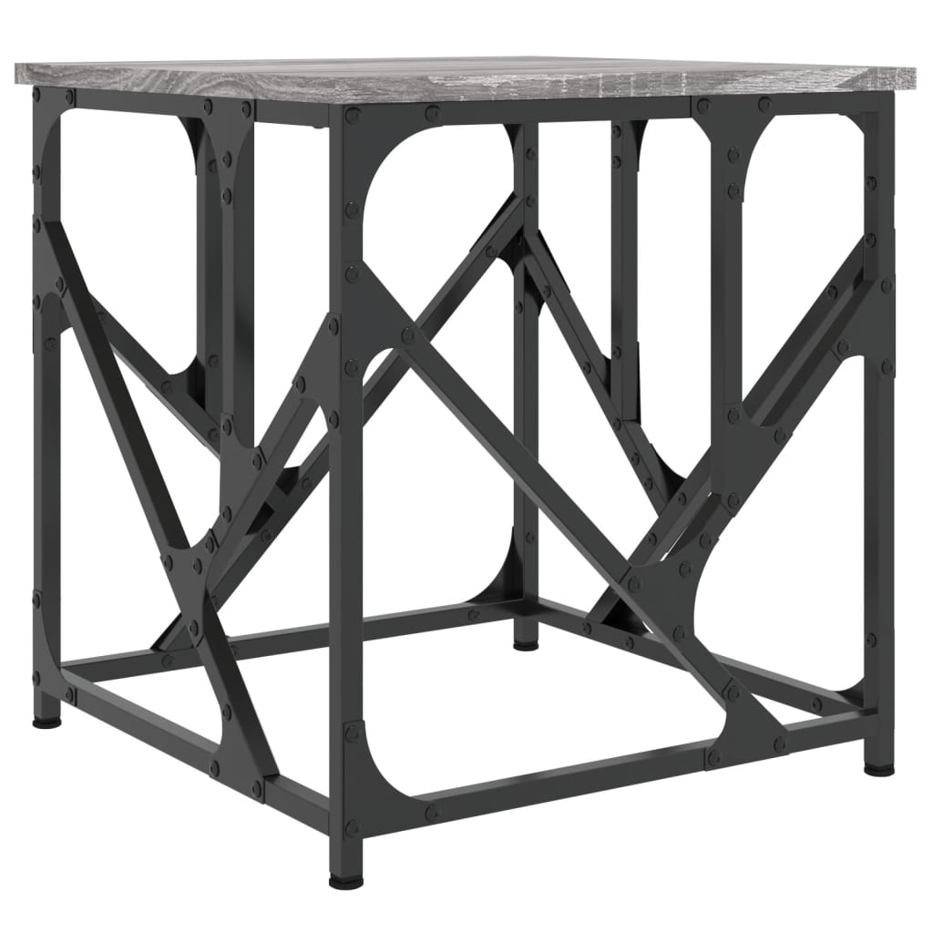 Stolić za kavu siva boja hrasta 45x45x47,5 cm konstruirano drvo