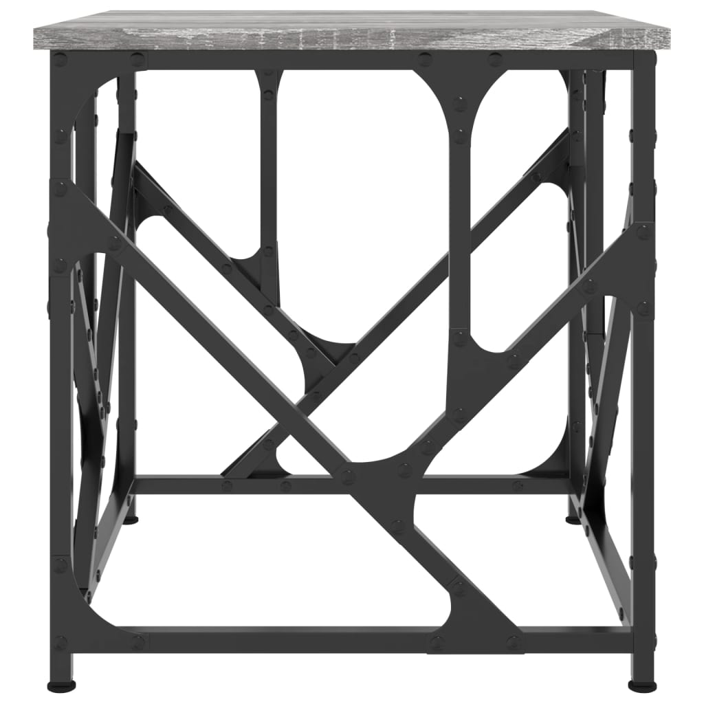 Stolić za kavu siva boja hrasta 45x45x47,5 cm konstruirano drvo