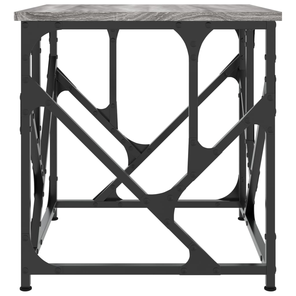 Stolić za kavu siva boja hrasta 45x45x47,5 cm konstruirano drvo