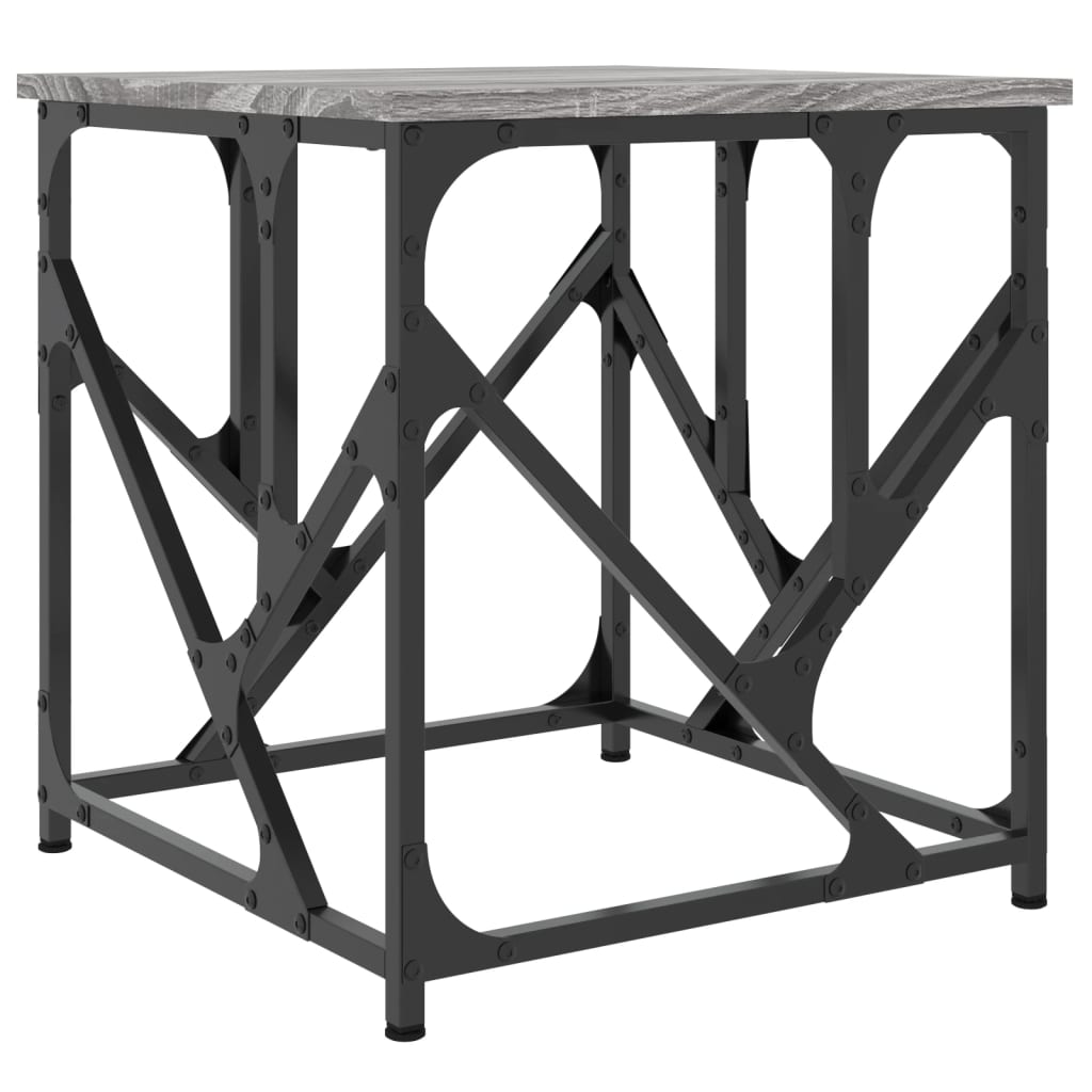Stolić za kavu siva boja hrasta 45x45x47,5 cm konstruirano drvo