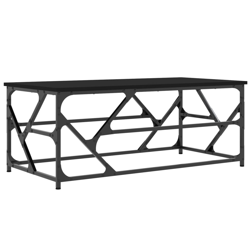 Stolić za kavu crni 100 x 50 x 40 cm konstruirano drvo