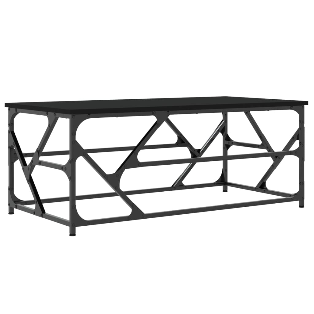 Stolić za kavu crni 100 x 50 x 40 cm konstruirano drvo