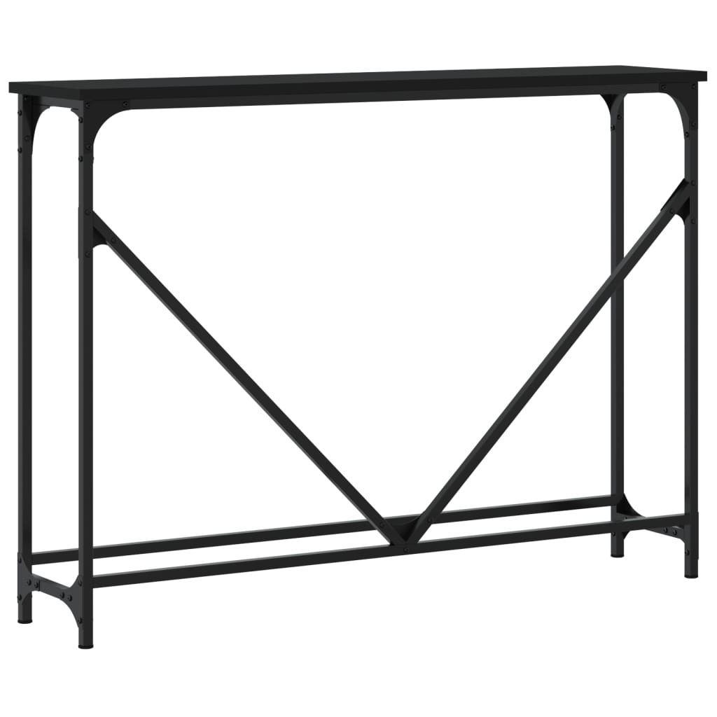 Konzolni stol crni 102 x 22,5 x 75 cm od konstruiranog drva