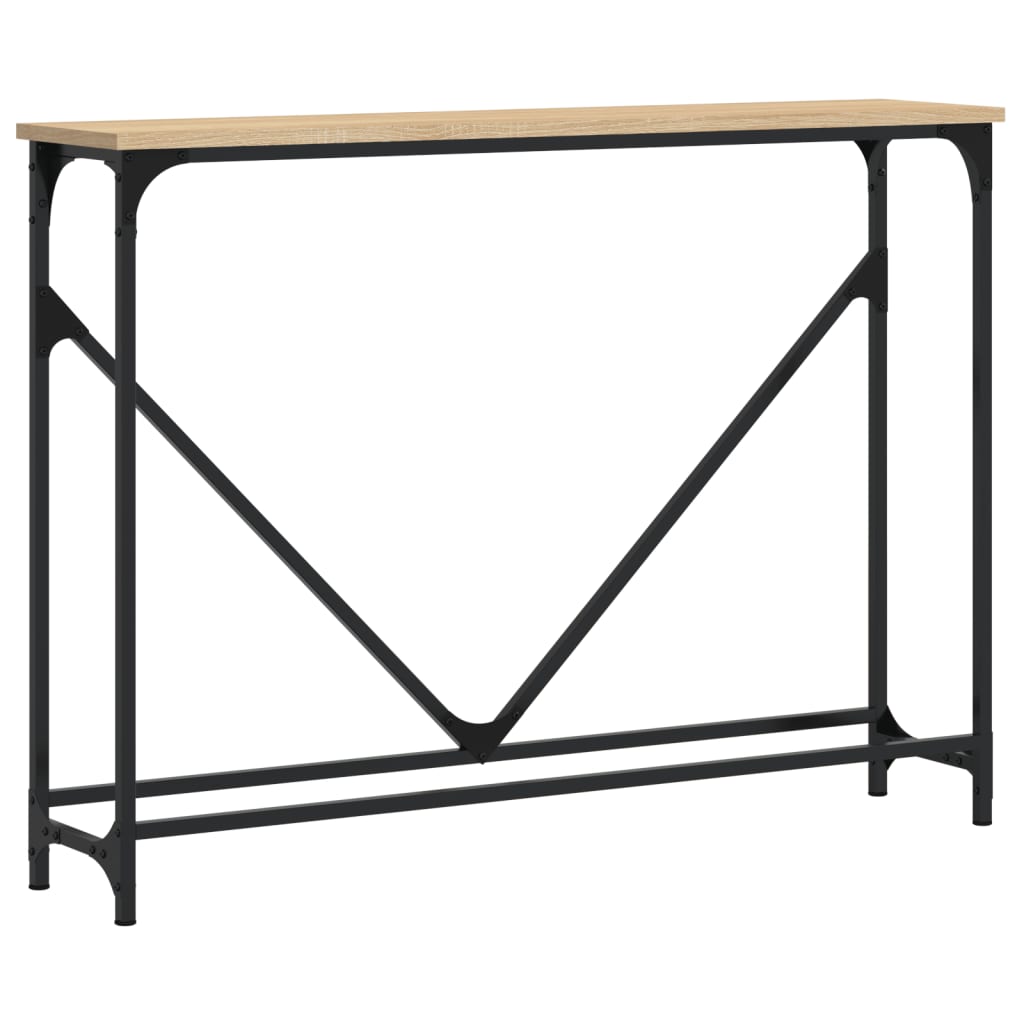 Konzolni stol boja hrasta 102 x 22,5 x 75 cm konstruirano drvo
