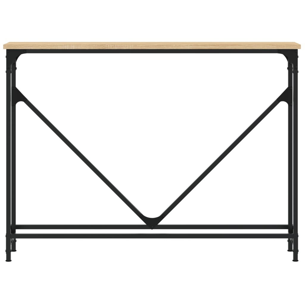Konzolni stol boja hrasta 102 x 22,5 x 75 cm konstruirano drvo