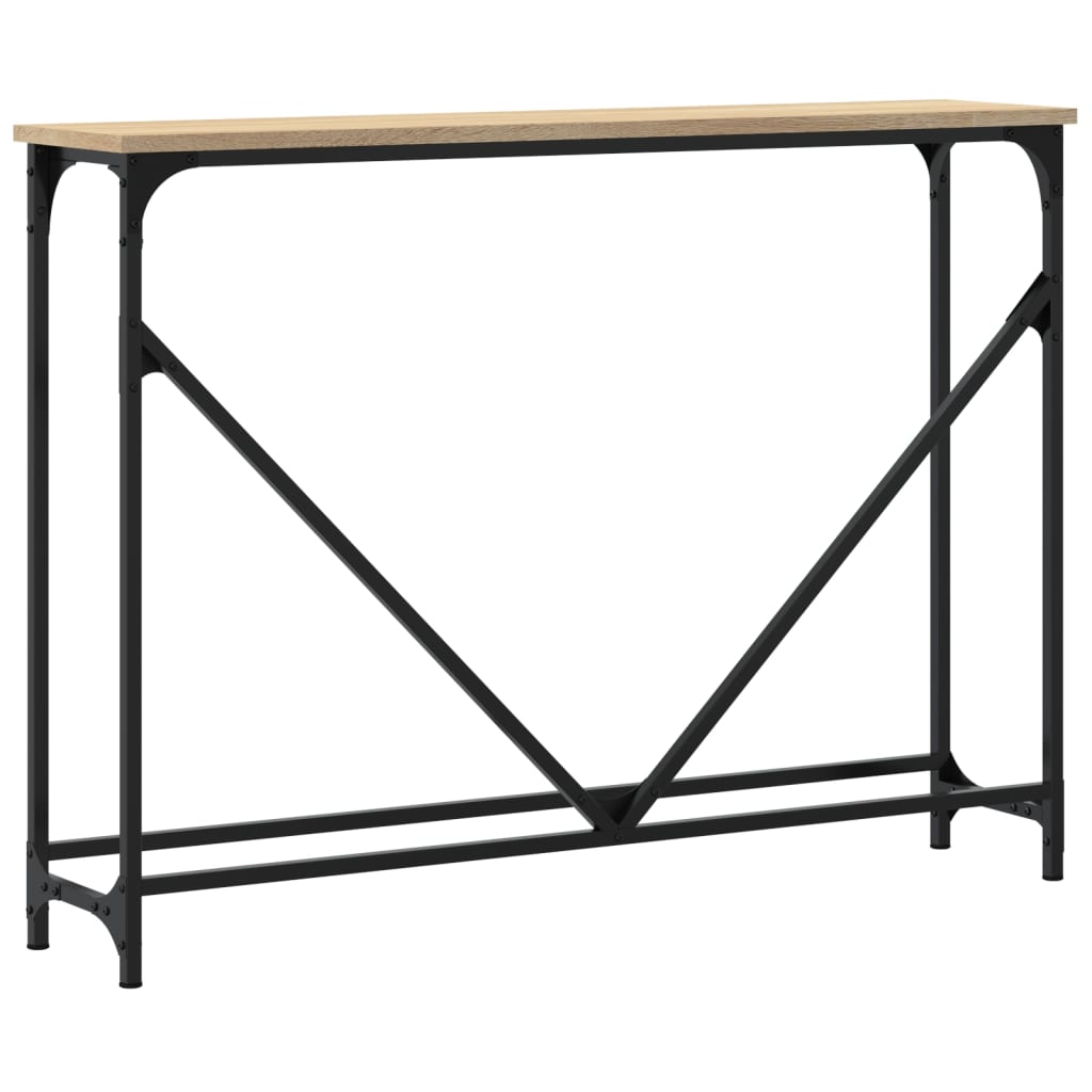 Konzolni stol boja hrasta 102 x 22,5 x 75 cm konstruirano drvo