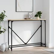 Konzolni stol boja hrasta 102 x 22,5 x 75 cm konstruirano drvo