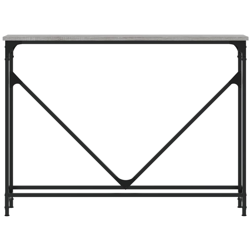 Konzolni stol siva boja hrasta 102x22,5x75 cm konstruirano drvo