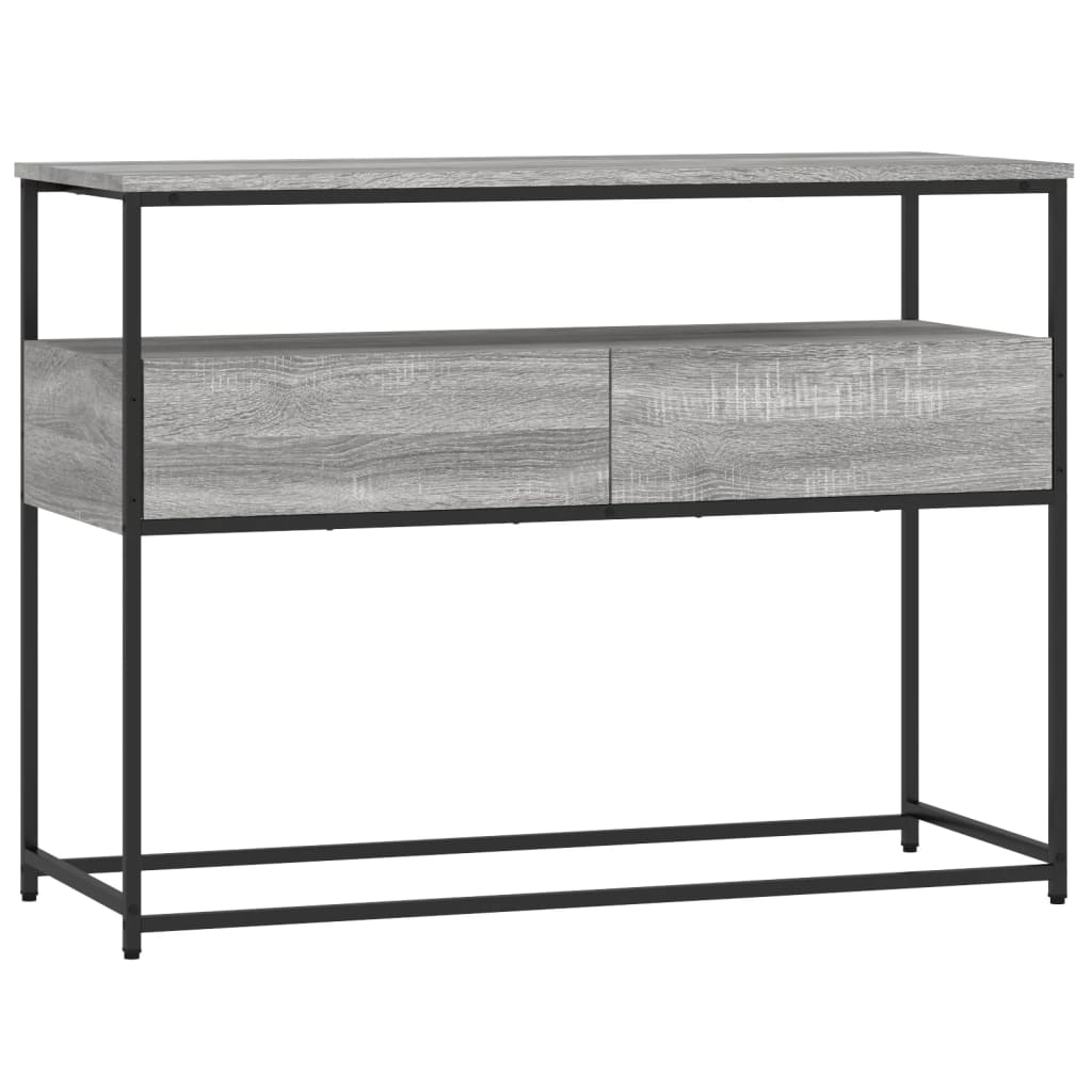 Konzolni stol siva boja hrasta 100x40x75 cm konstruirano drvo