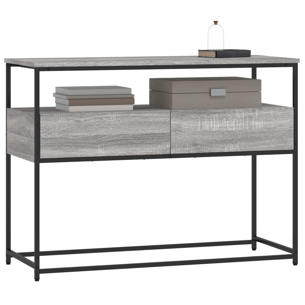 Konzolni stol siva boja hrasta 100x40x75 cm konstruirano drvo