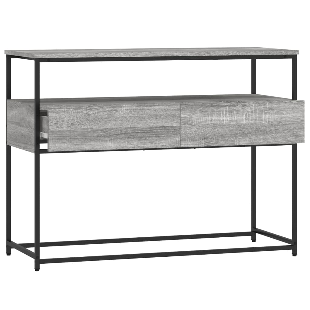 Konzolni stol siva boja hrasta 100x40x75 cm konstruirano drvo