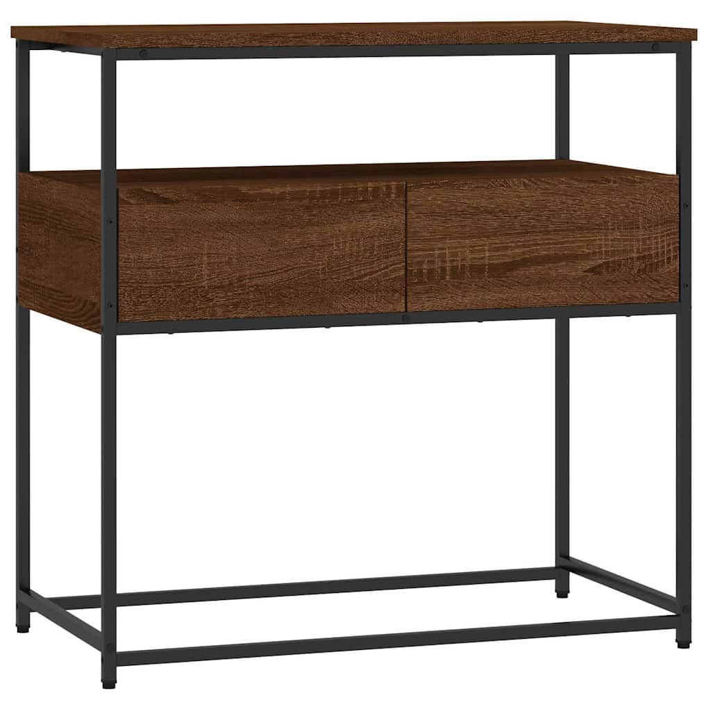 Konzolni stol smeđa boja hrasta 75x40x75 cm konstruirano drvo