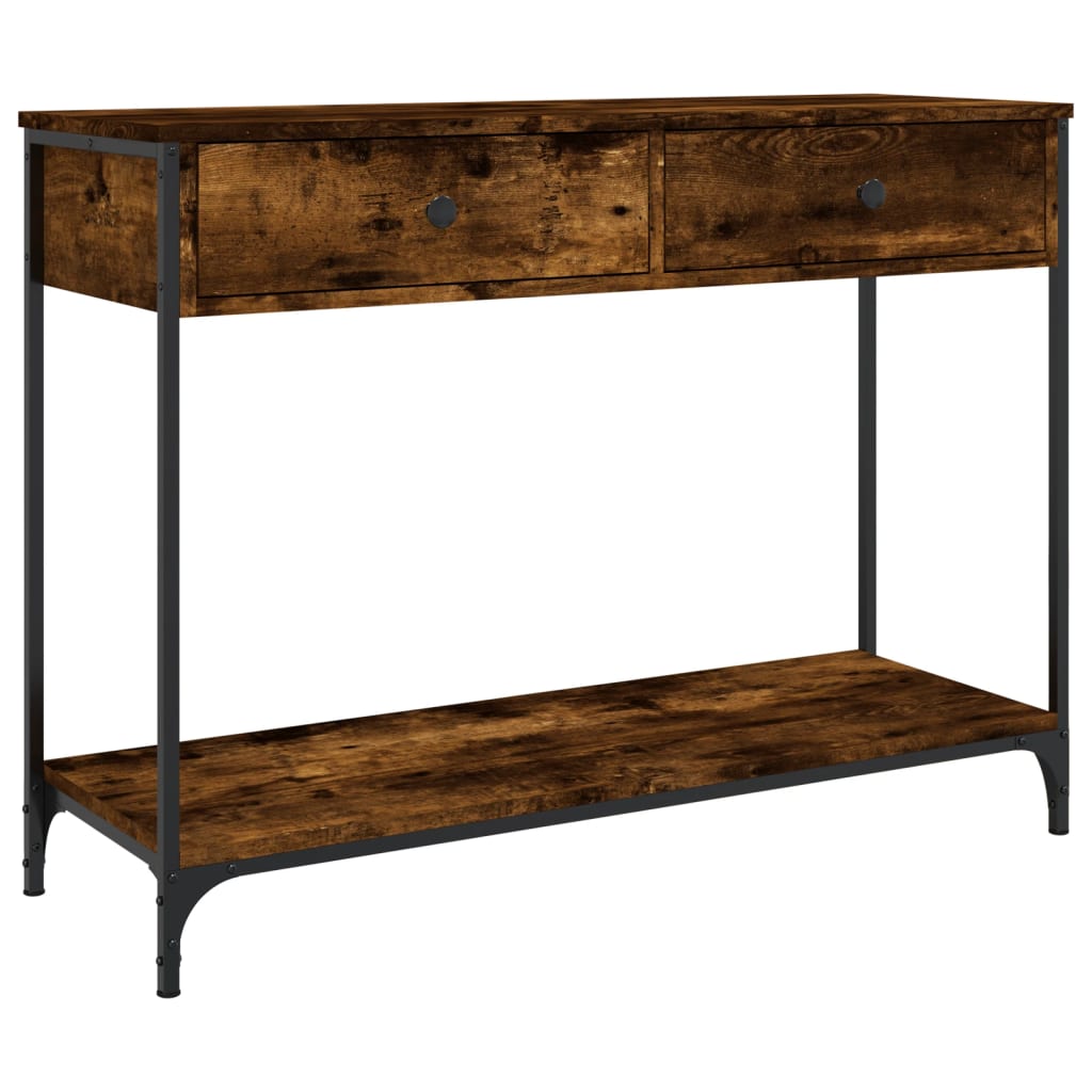 Konzolni stol boja hrasta 100 x 34,5 x 75 cm konstruirano drvo