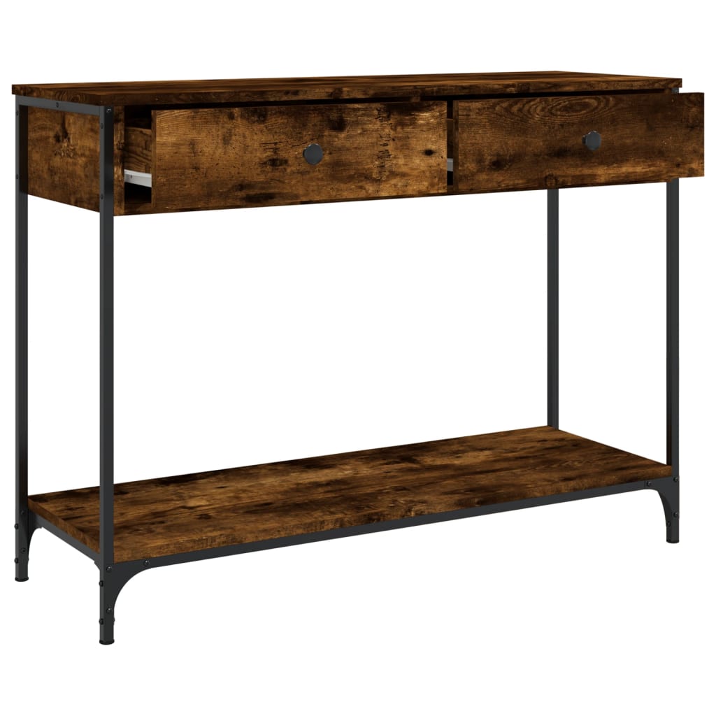 Konzolni stol boja hrasta 100 x 34,5 x 75 cm konstruirano drvo