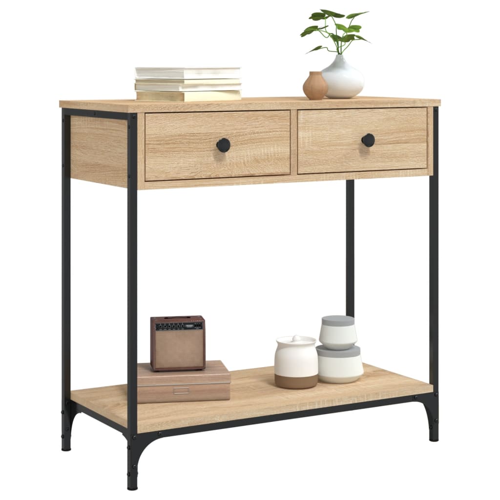Konzolni stol boja hrasta 75 x 34,5 x 75 cm konstruirano drvo