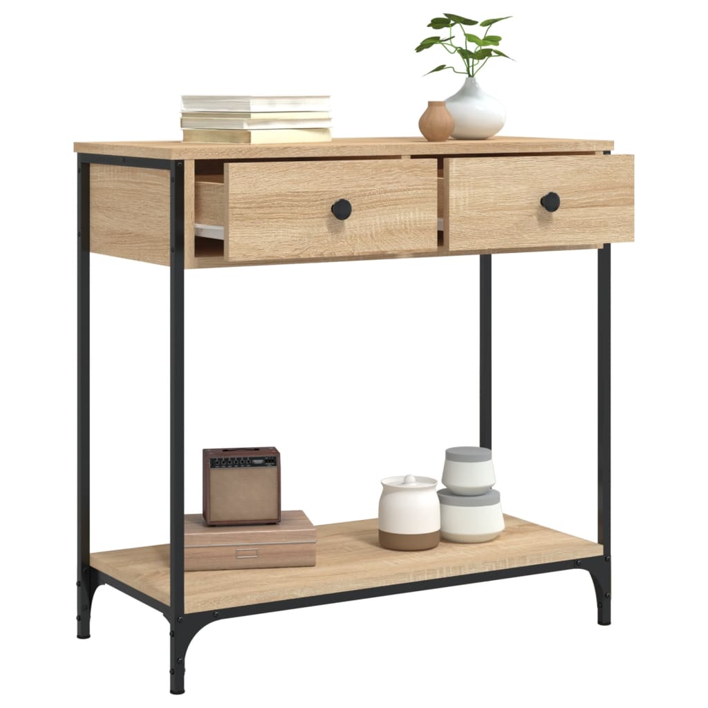 Konzolni stol boja hrasta 75 x 34,5 x 75 cm konstruirano drvo