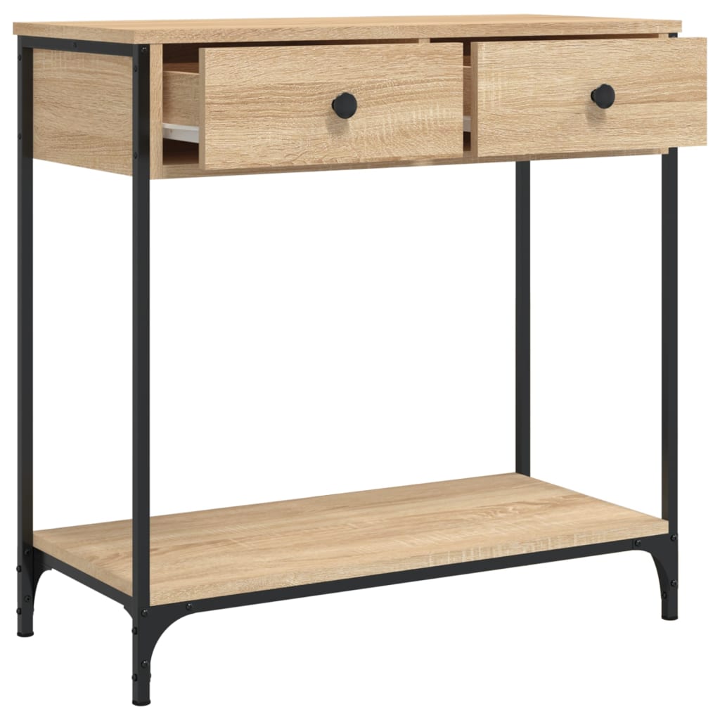 Konzolni stol boja hrasta 75 x 34,5 x 75 cm konstruirano drvo