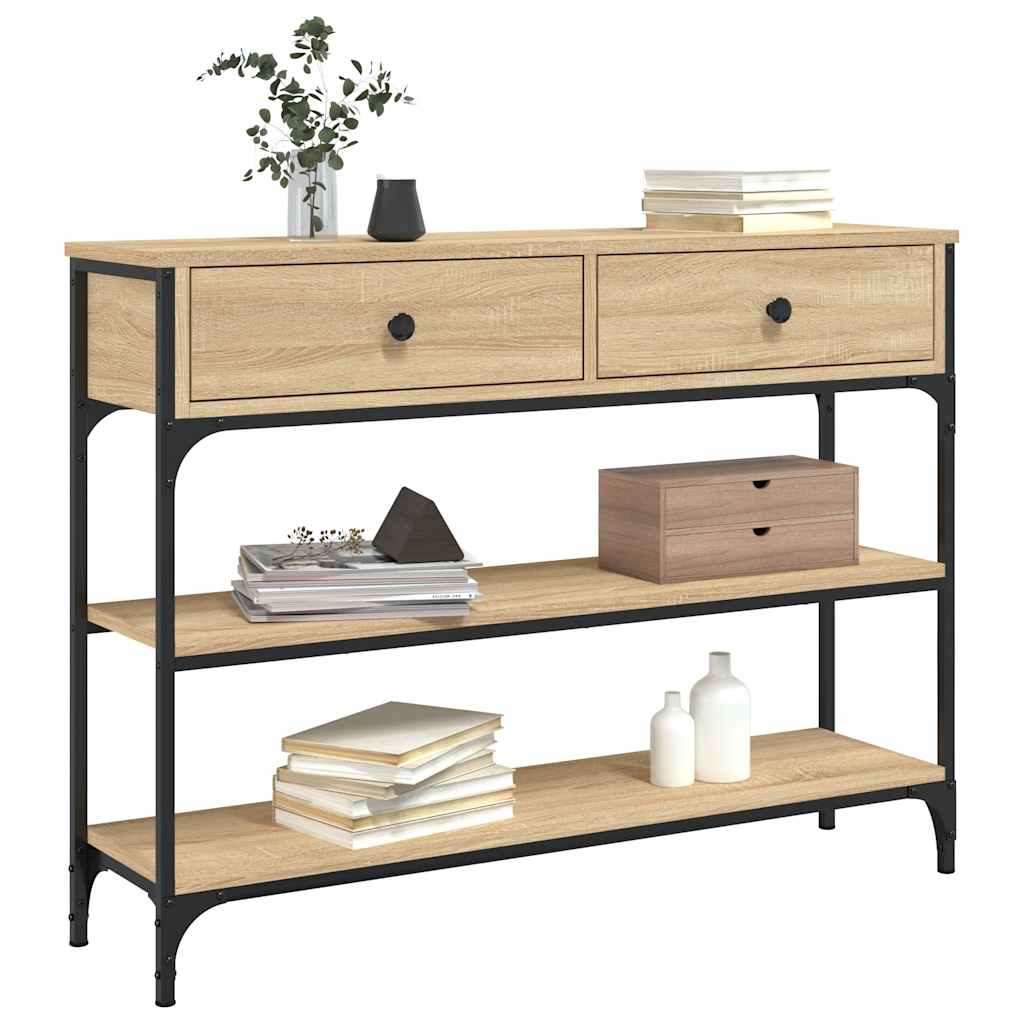 Konzolni stol boja hrasta sonome 100x25x75 cm konstruirano drvo