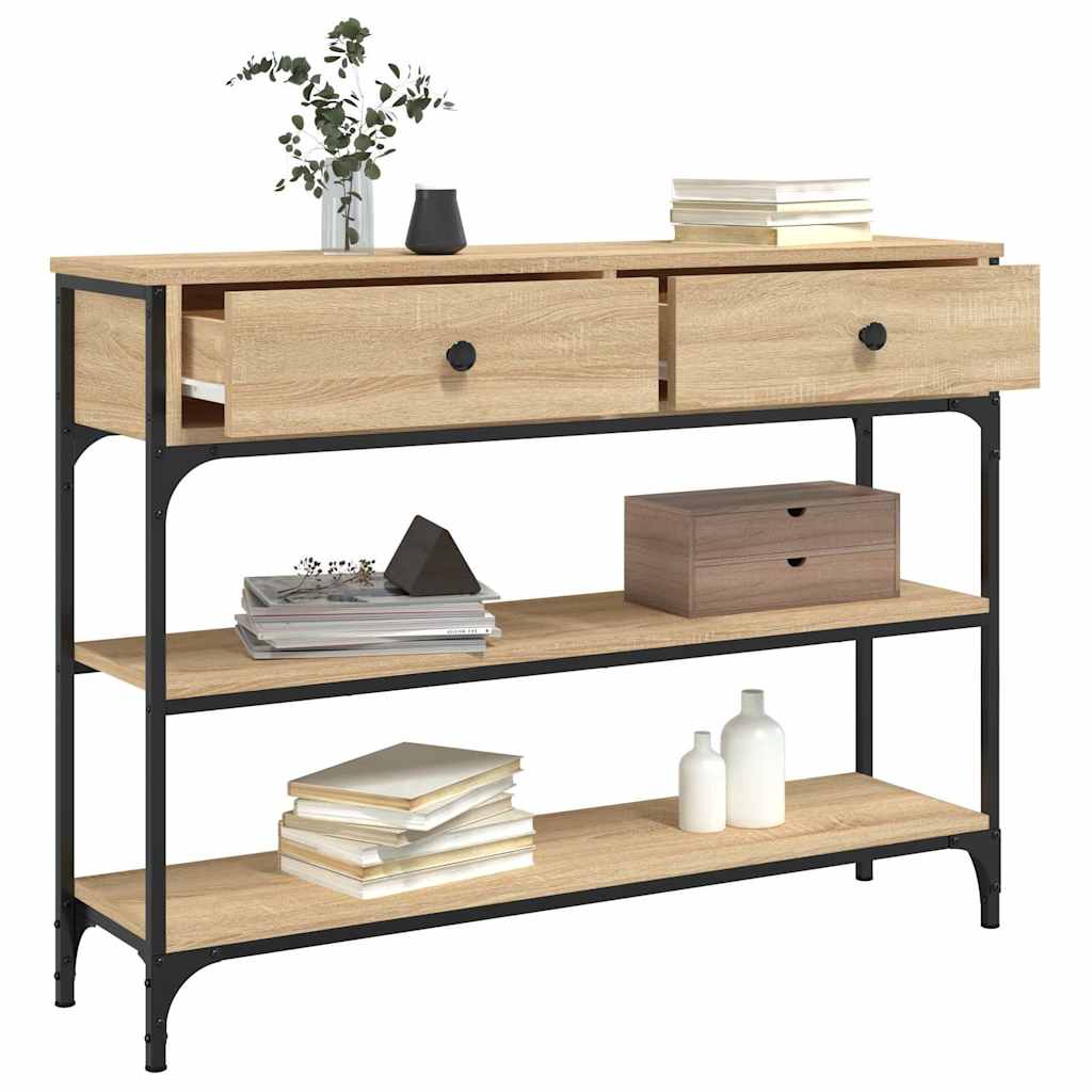 Konzolni stol boja hrasta sonome 100x25x75 cm konstruirano drvo