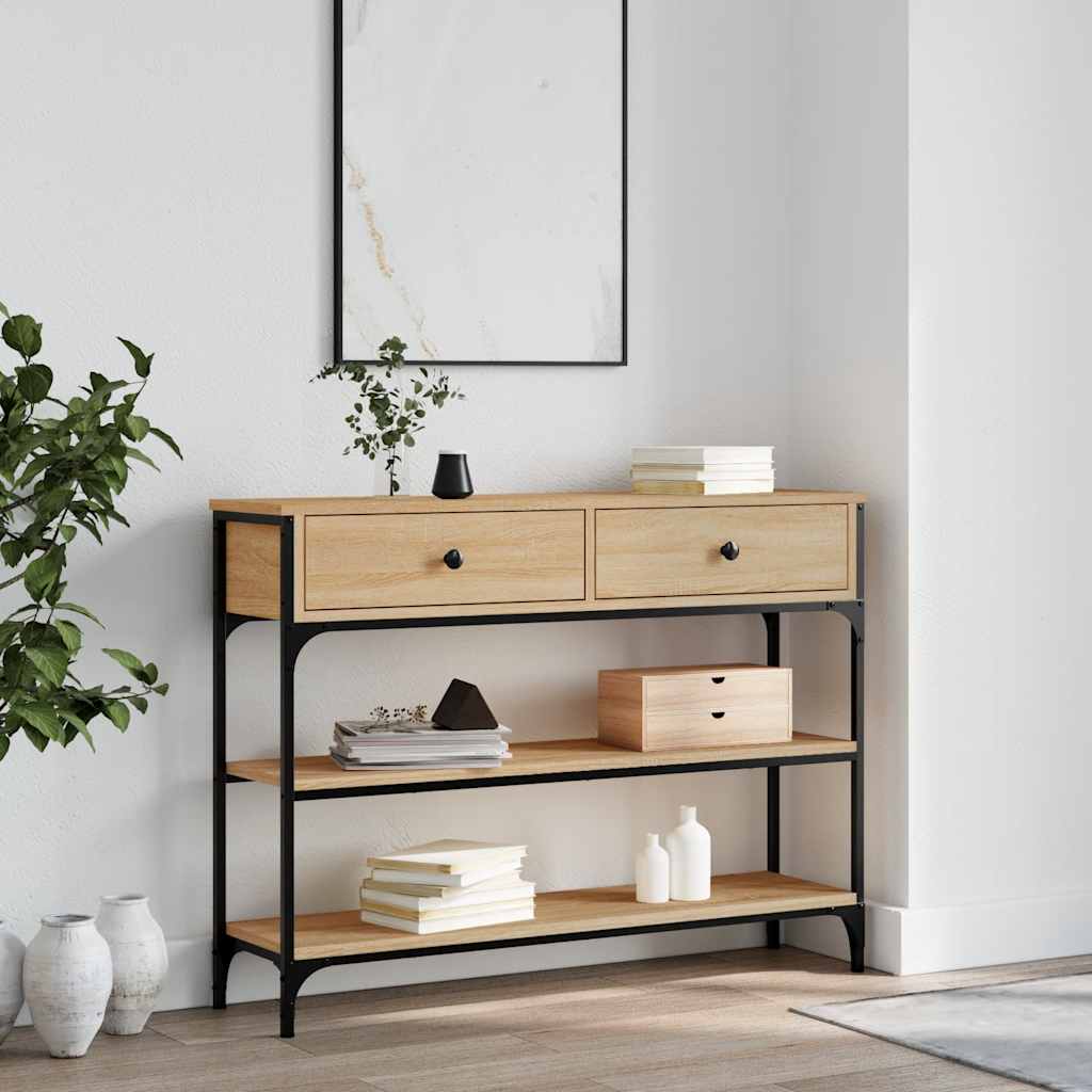 Konzolni stol boja hrasta sonome 100x25x75 cm konstruirano drvo