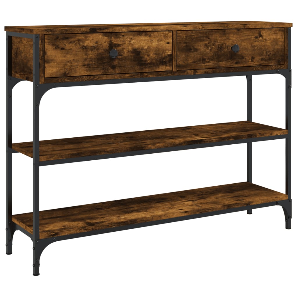 Konzolni stol boja hrasta 100 x 25 x 75 cm konstruirano drvo