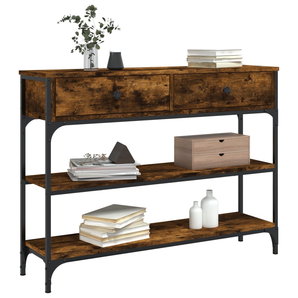 Konzolni stol boja hrasta 100 x 25 x 75 cm konstruirano drvo