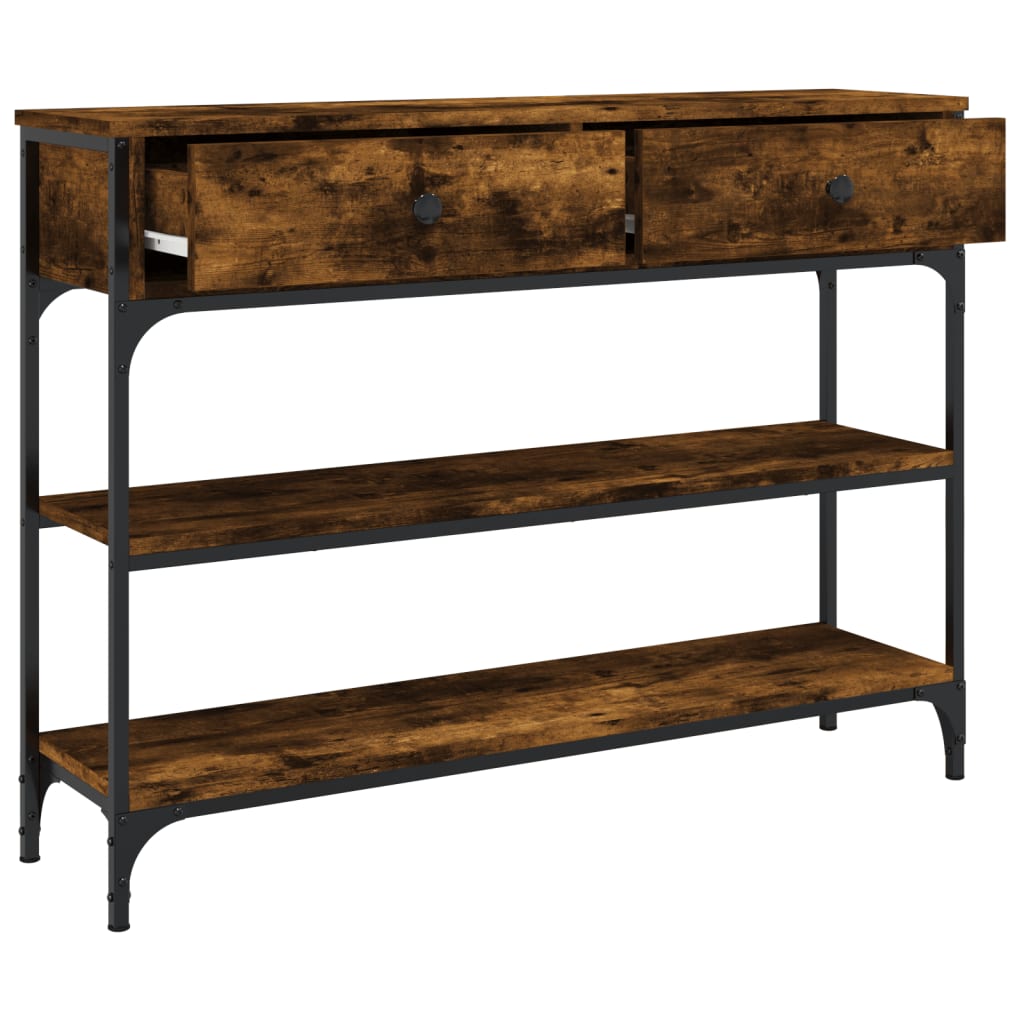 Konzolni stol boja hrasta 100 x 25 x 75 cm konstruirano drvo