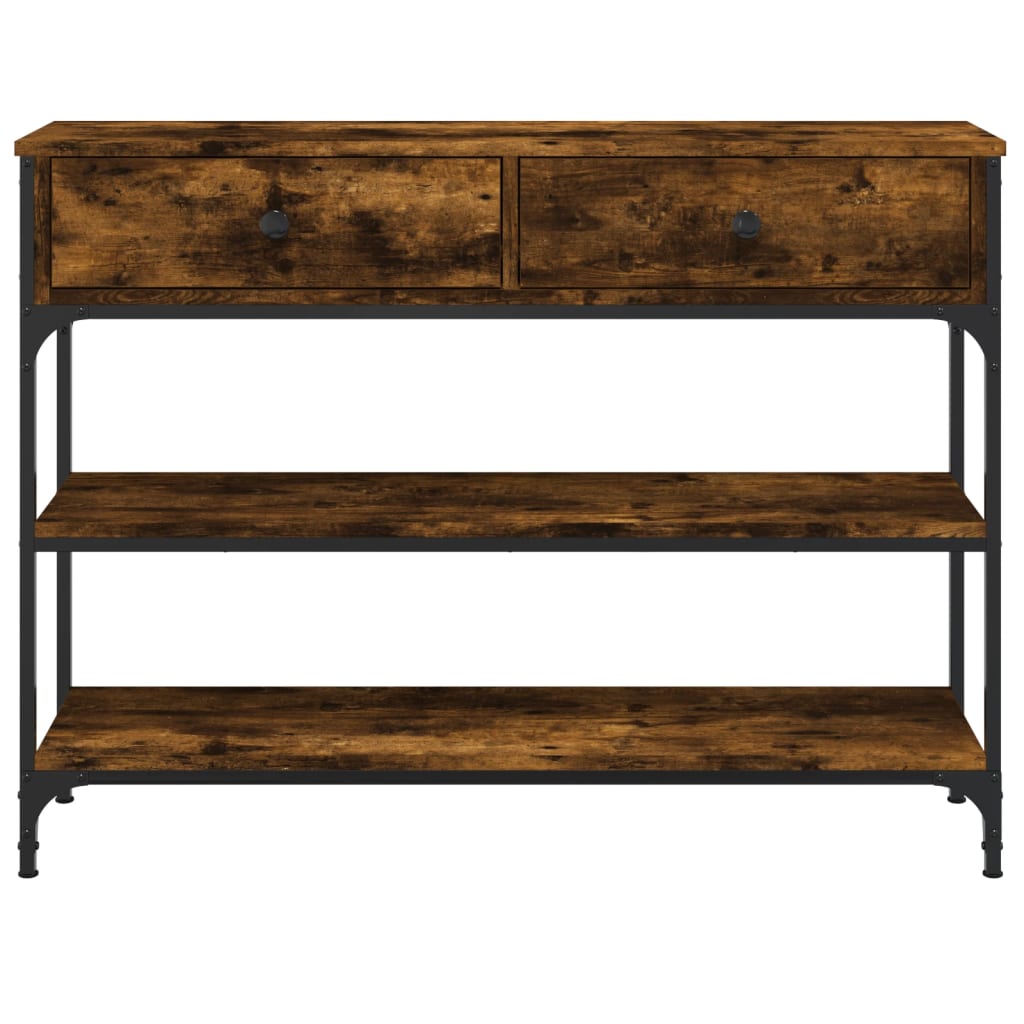 Konzolni stol boja hrasta 100 x 25 x 75 cm konstruirano drvo