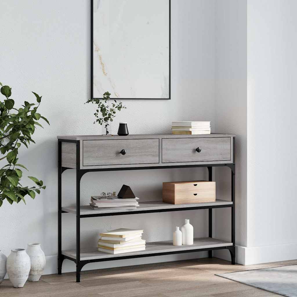 Konzolni stol boja hrasta sonome 100x25x75 cm konstruirano drvo