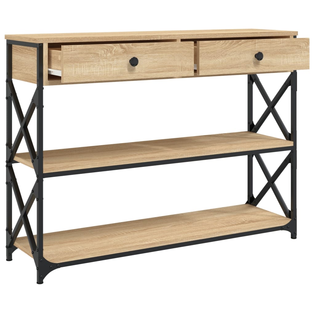 Konzolni stol boja hrasta sonome 100x28x75 cm konstruirano drvo