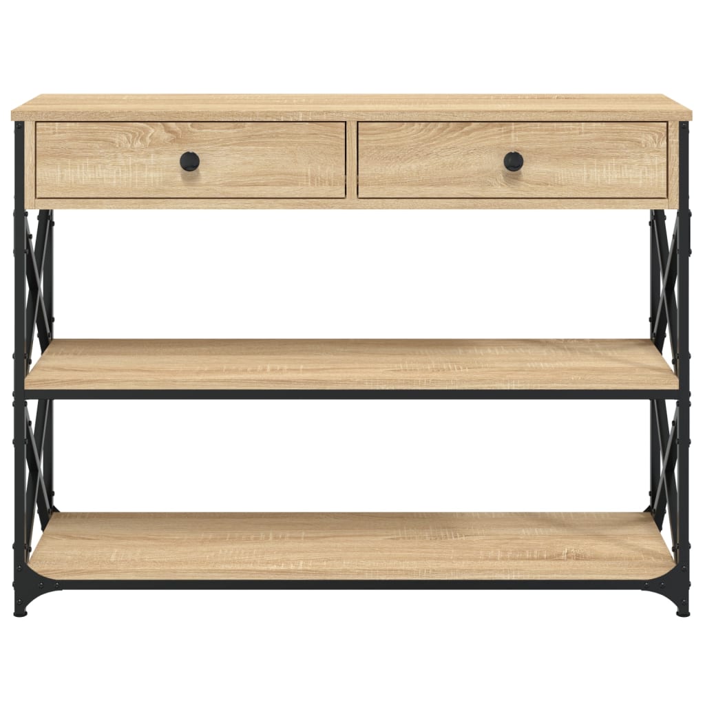 Konzolni stol boja hrasta sonome 100x28x75 cm konstruirano drvo