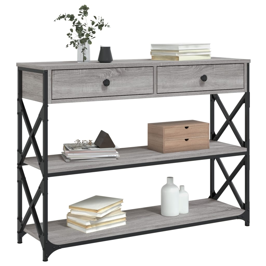 Konzolni stol boja hrasta sonome 100x28x75 cm konstruirano drvo