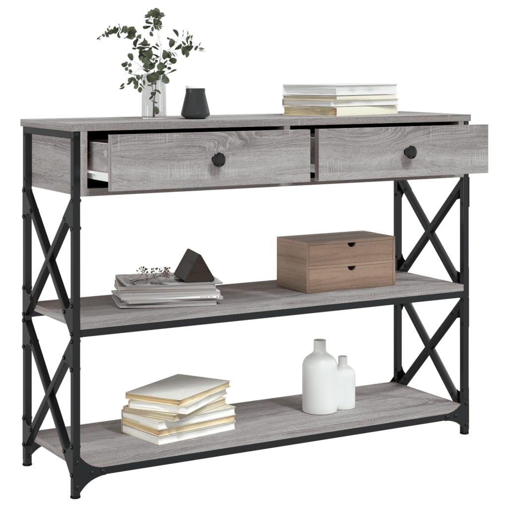 Konzolni stol boja hrasta sonome 100x28x75 cm konstruirano drvo