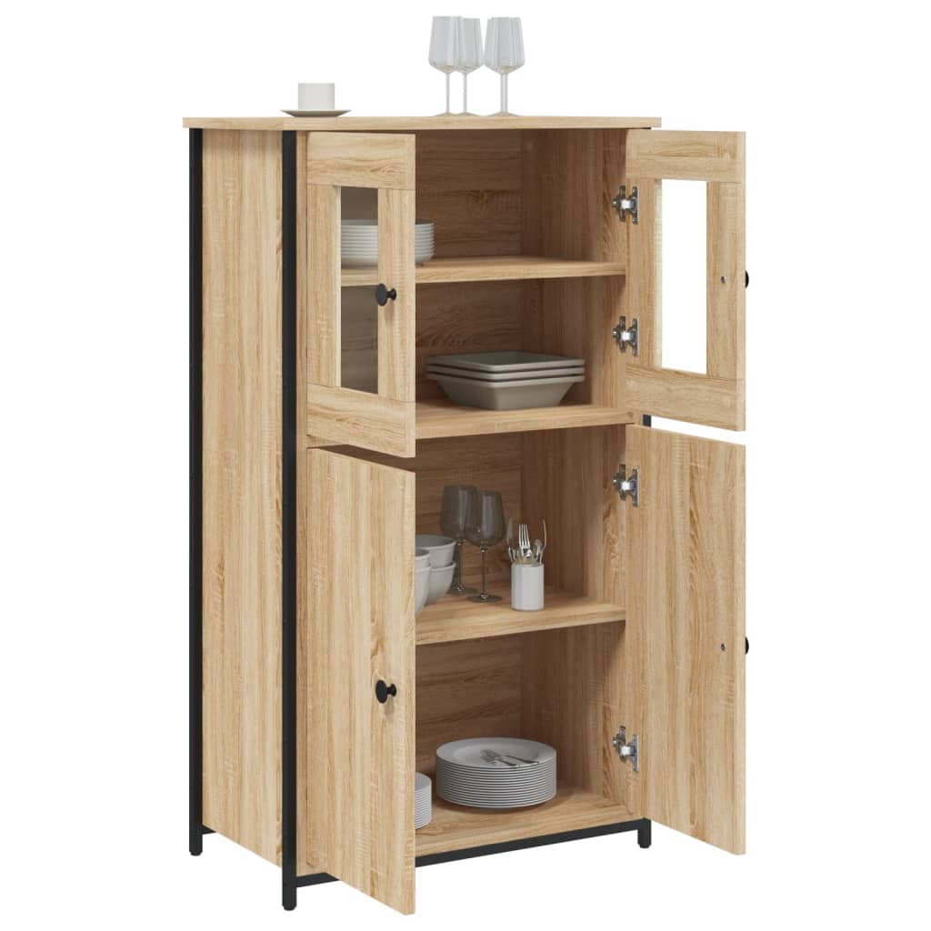 Visoka komoda boja hrasta 62x32x106,5 cm od konstruiranog drva