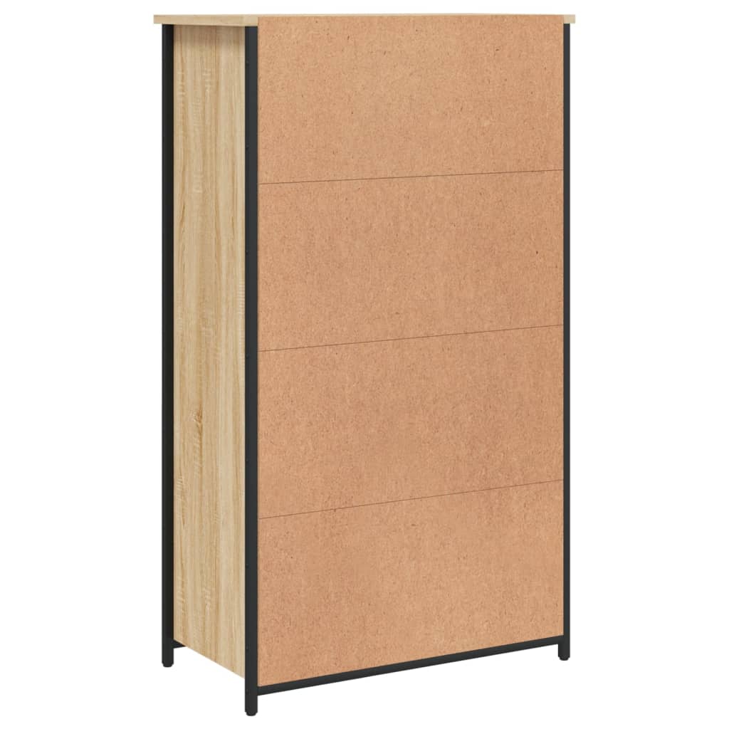 Visoka komoda boja hrasta 62x32x106,5 cm od konstruiranog drva
