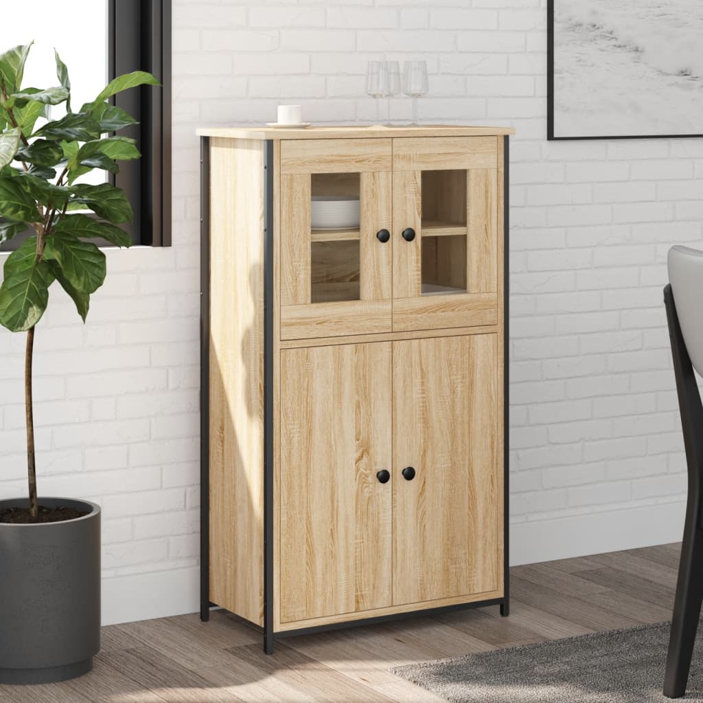 Visoka komoda boja hrasta 62x32x106,5 cm od konstruiranog drva