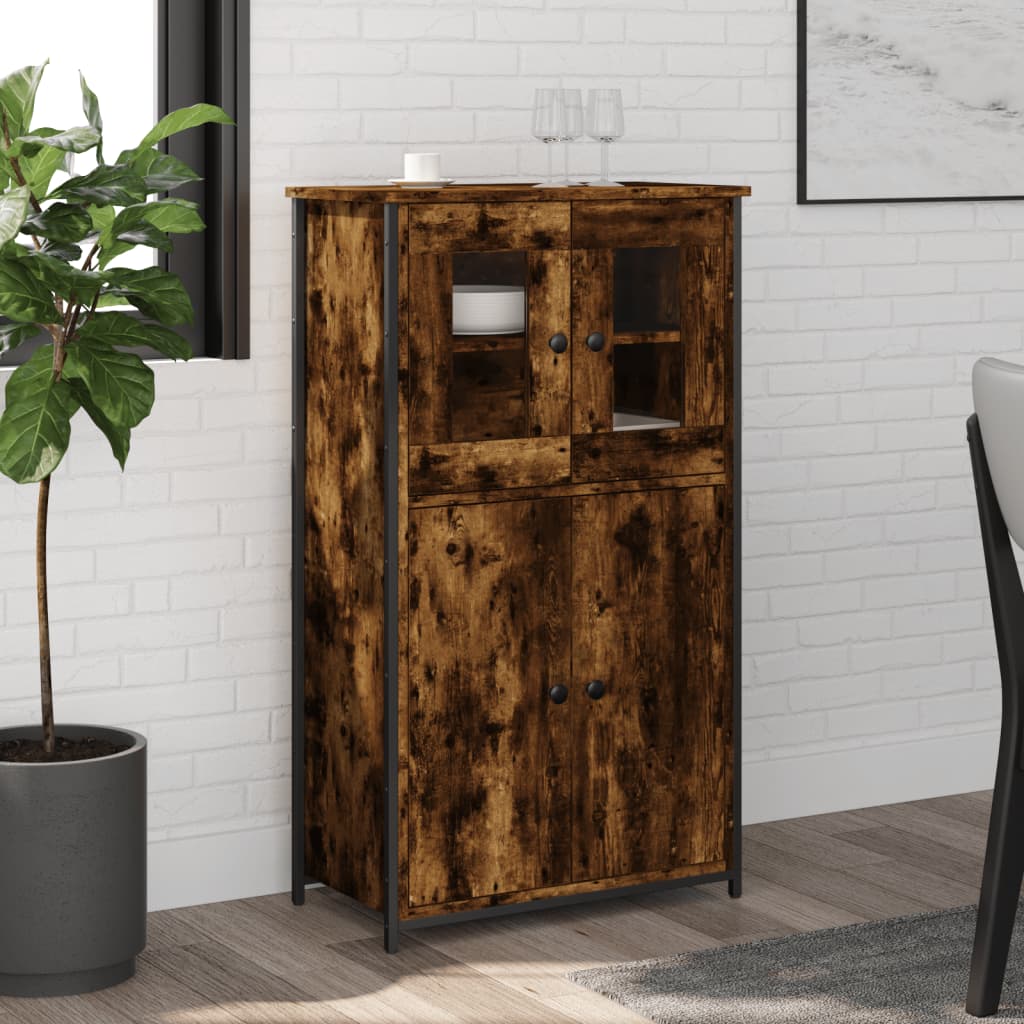 Visoka komoda boja hrasta 62x32x106,5 cm od konstruiranog drva